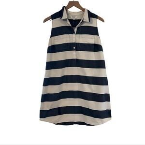 Old Navy Sleeveless Striped‎ Cotton Button Front Dress M Preppy Nautical Coastal